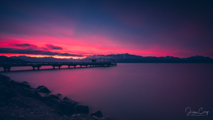 Lac Léman un matin en hiver